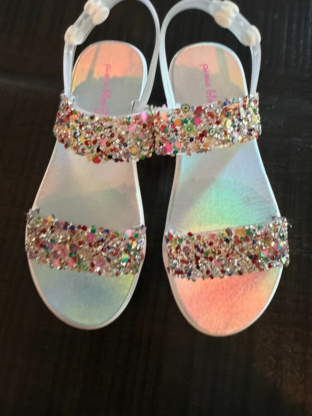 Girls Glitter Sandals Size 2 NWOT